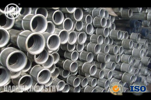 Galvanized thread steel pipe with Coupling